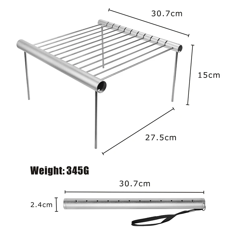 Portable Stainless Steel BBQ Grill Folding BBQ Grill Mini Pocket BBQ Grill Barbecue Accessories For Home Park Use