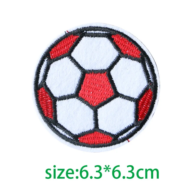 Fashion Football Baseball Round Icon Embroidered Applique Patches for Clothing DIY Iron on Badge on the Backpack