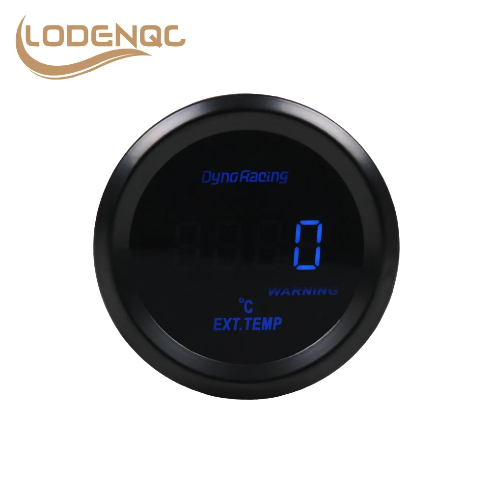 

Lodenqc Car Meter With Sensor 2" 52mm Exhaust Gas Temp Gauge Digital Exhaust Temperature EGT EXT gauge Blue Led Car Gauge