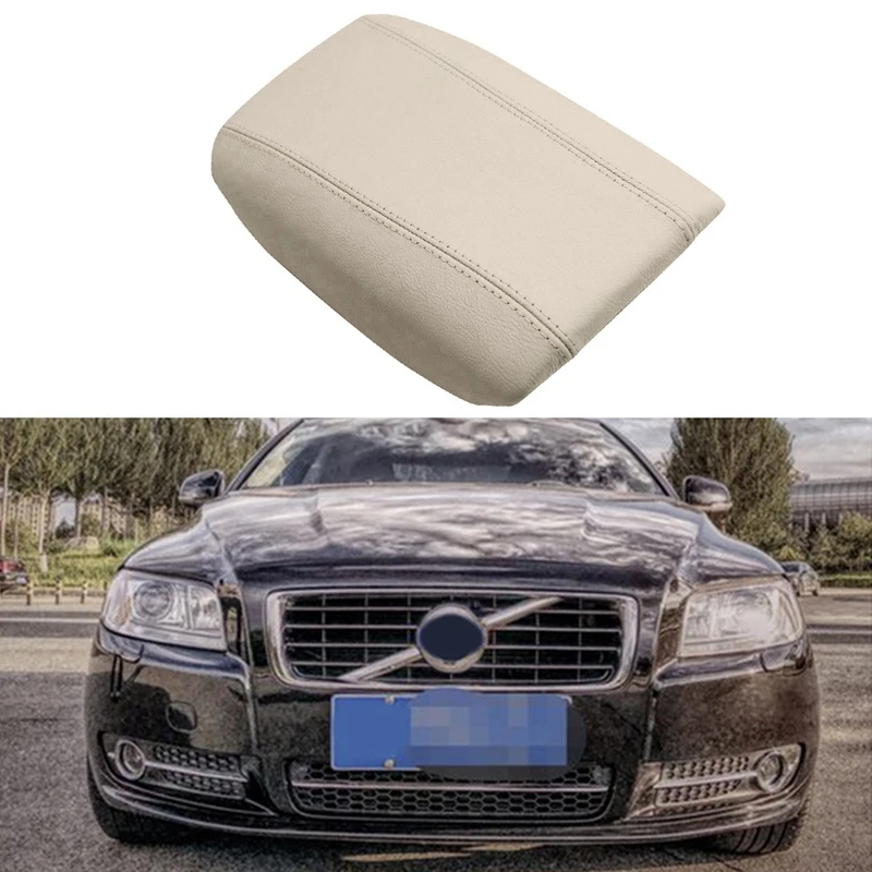 Leather Armrest Car Center Console Lid Cover Pad for Volvo S80 1999-2006 Armrest Cover Skin Car Auto Parts Covers