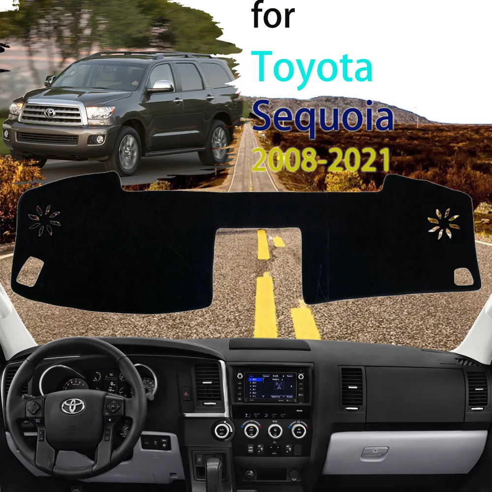 Dashboard Center Cover Mat for Toyota Sequoia XK60 SR5 TRD 2008 2009 2010 2011 2012 2013 2014 2015 2016 2017 2018 2019 2020 2021