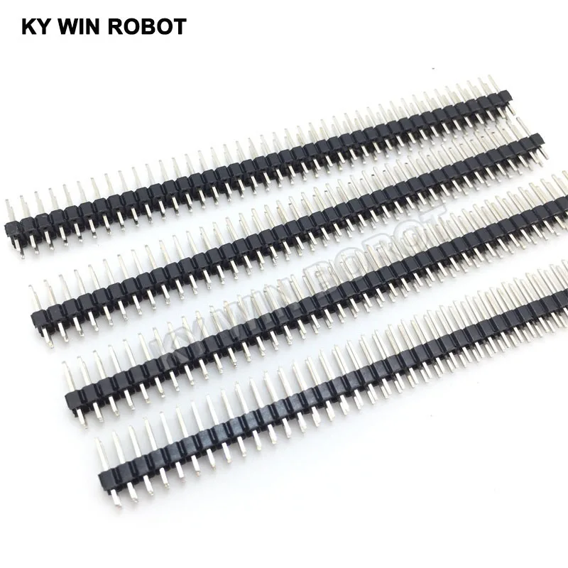 10pcs 80 Pin 2x40 Single Row Male 2.54 Breakable Pin Header Connector Strip