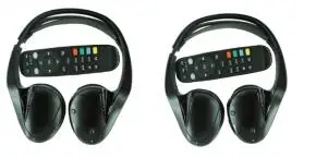 2 Headphones and 2 Remotes For CHRYSLER (Town and Country) Pacifica Voyager (Grand Voage) U-Connect VES UCONNECT Audio System