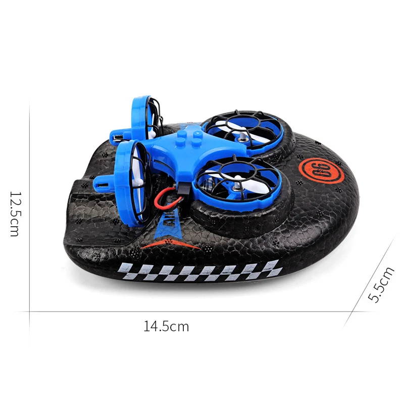 Woda/ziemia i zdalne sterowanie w powietrzu Quadcopter Hovercraft dzieci RC zabawka 2.4G 3 do 1 deformacja wielofunkcyjny RC Hovercraft Drone