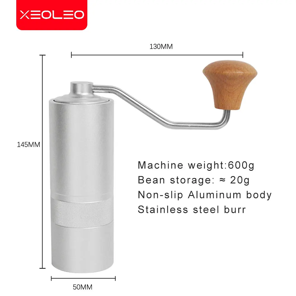 XEOLEO Portable coffee grinder Manual coffee bean grinder Hand grinder for Coffee bean Espresso machine Coffee maker