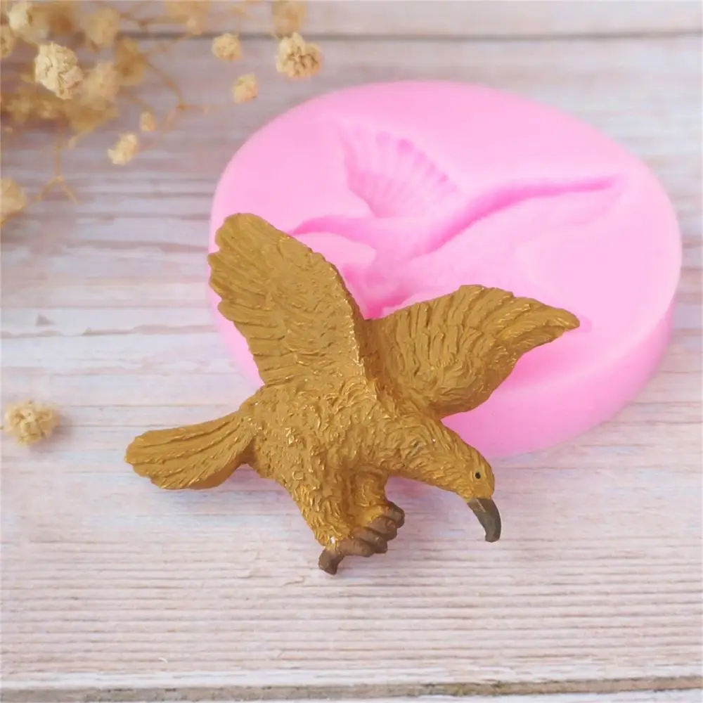 Cartoon 3D Eagle Silicone Mold Sugarcraft Fondant Cake Decorating Tools Animal Chocolate Candy Clay Moulds