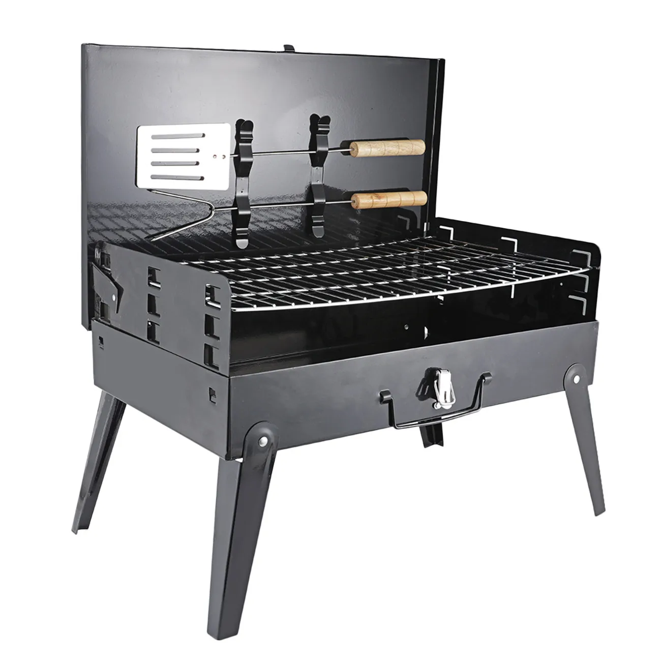 Foldable BBQ Grills Patio Barbecue Charcoal Grill Stove Outdoor Camping Picnic Camp Cooking Supplies Barbecue Accessories Tools