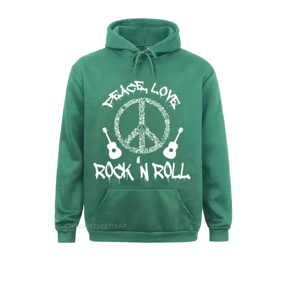 Funny Rock'n Roll Peace Love And Rock And Roll Hoodie England Style Normcore Ostern Hoodies Plain Sportswears Men Sweatshirts