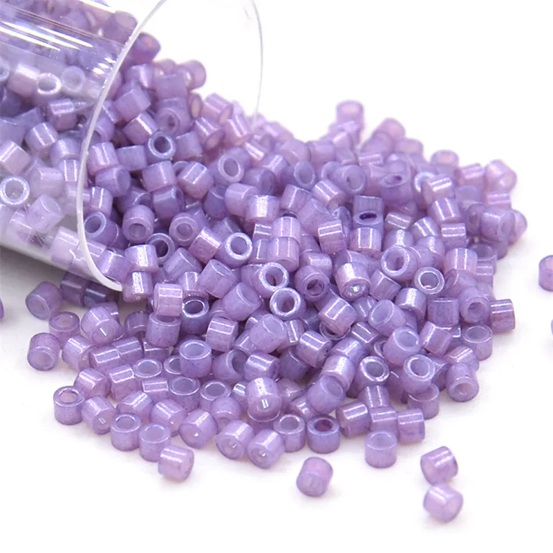 10g/Röhre 1,6mm Imitierte Delica-Perlen 2000 Stück Glanzglas-Saatperlen DIY-Perlen für Kinder-Schmuckherstellung – Detail 5