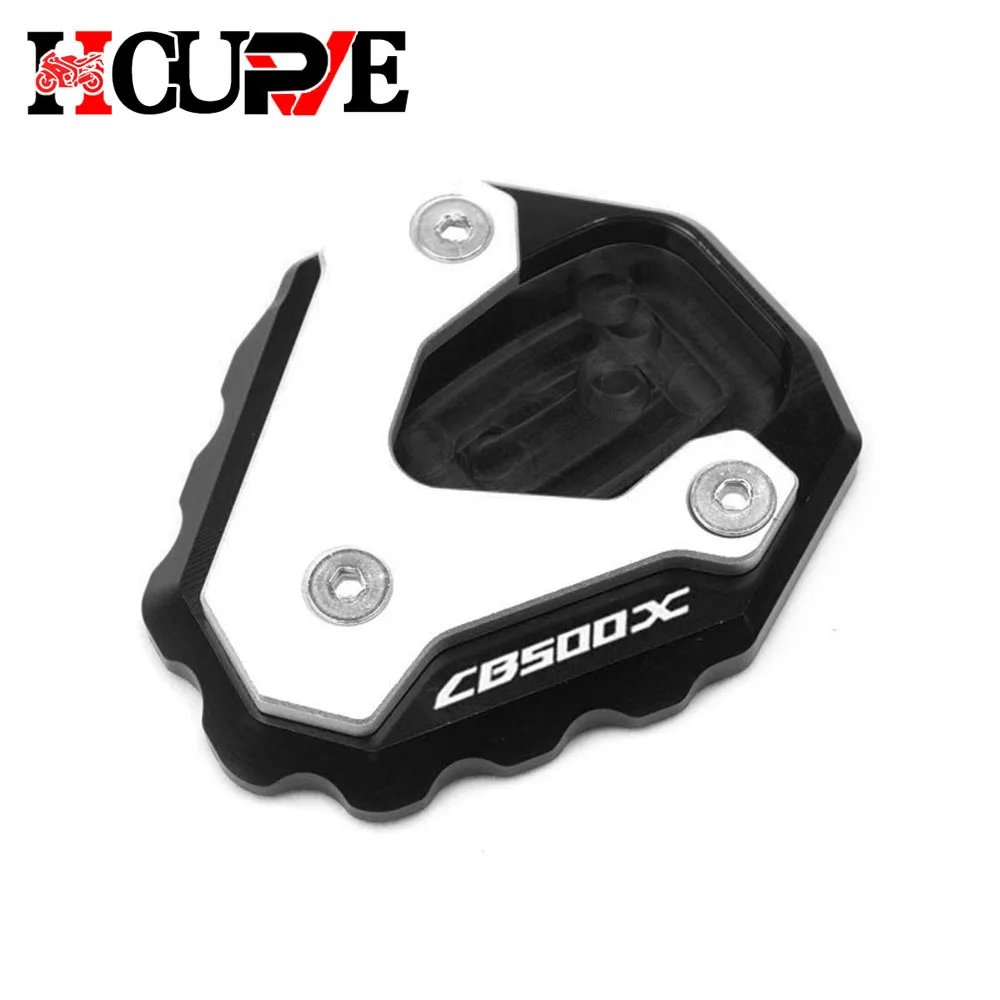 Motorcycle CNC Kickstand Voet Zijstandaard Extension Pad Ondersteuning Plaat Vergroten Stand Voor CB500X CB500X CB500X 2019-2023