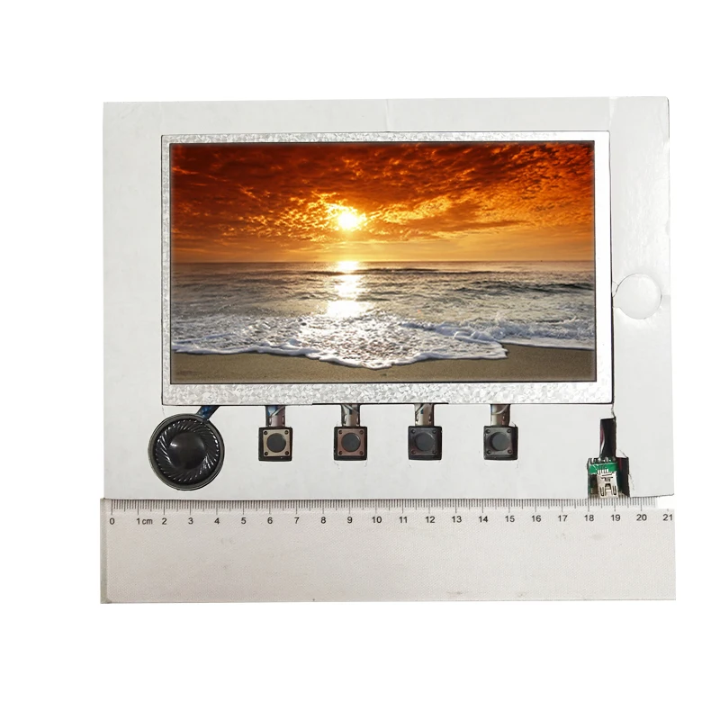 Chinese Homemade 7 Inch LCD Screen Video Module With EVA And Function Buttons For Brand