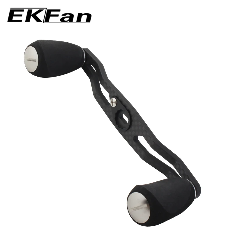 EKfan 7*4/8*5mm z włókna węglowego 120MM uchwyt kołowrotka i pokrętła EVA do kołowrotka wędkarskiego do rzucania przynęty części Rockerl