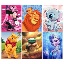 Disney Cartoon Animal 5D Diamond Painting Mickey Mouse Master Yoda Diamond Mosaic Embroidery DIY Picture Rhinestones Home Decor