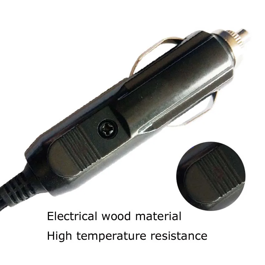 Black 1.8M 12V24VDC Copper Car refrigerator power cord Online extension cable conversion Adapter plug Electric Wire Fridge Cable