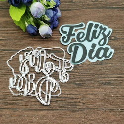 Spanish Happy Birthday Metal Cutting Dies Stencils For DIY Scrapbooking Decorative Embossing Handcraft Template