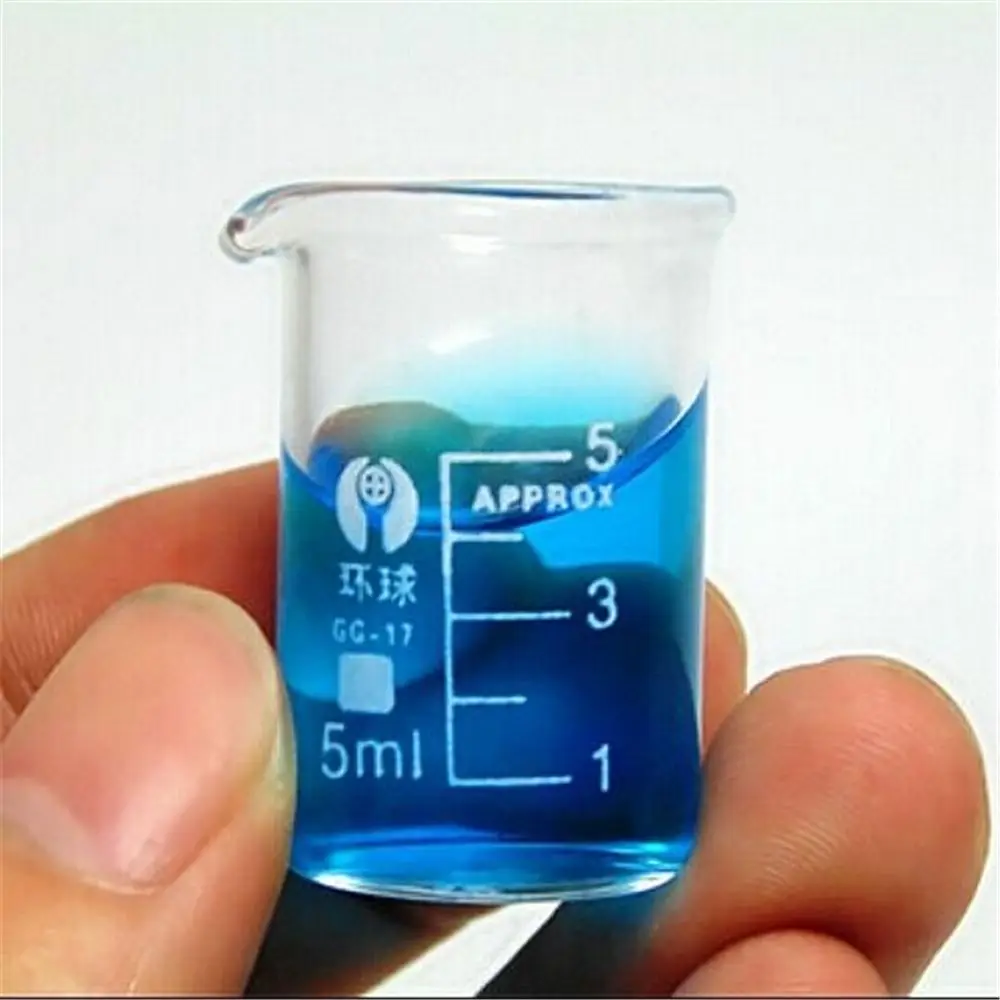 5ml 10ml 50ml 100ml GG-17 Borosilicate Glass Low Form Beaker Chemistry Lab Heavy Wall Lab Borosilicate GLass Beaker