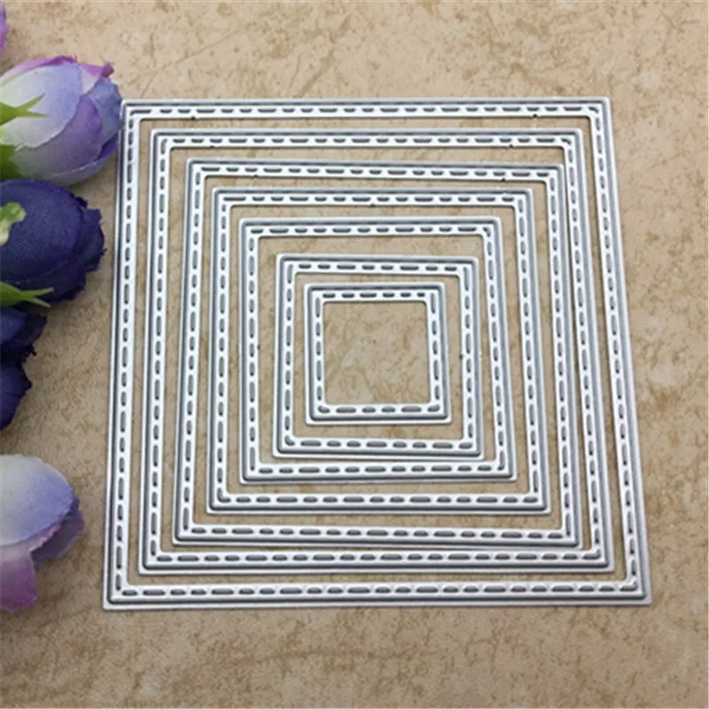 Frames Square Card Metal Cutting Dies Stencils Scrapbooking Decorative Embossing Folder Carbon Steel Paper Card DIY Die Cuts