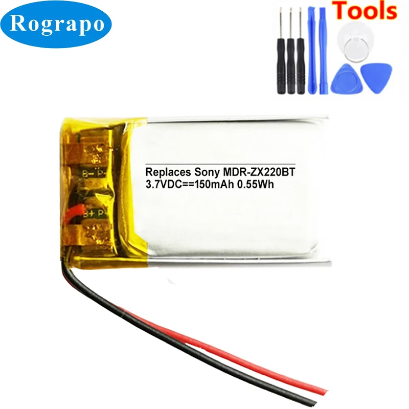 

New Battery For Sony MDR-ZX220BT Accumulator 150mAh Full Replacement Batterie 2-wire+tools