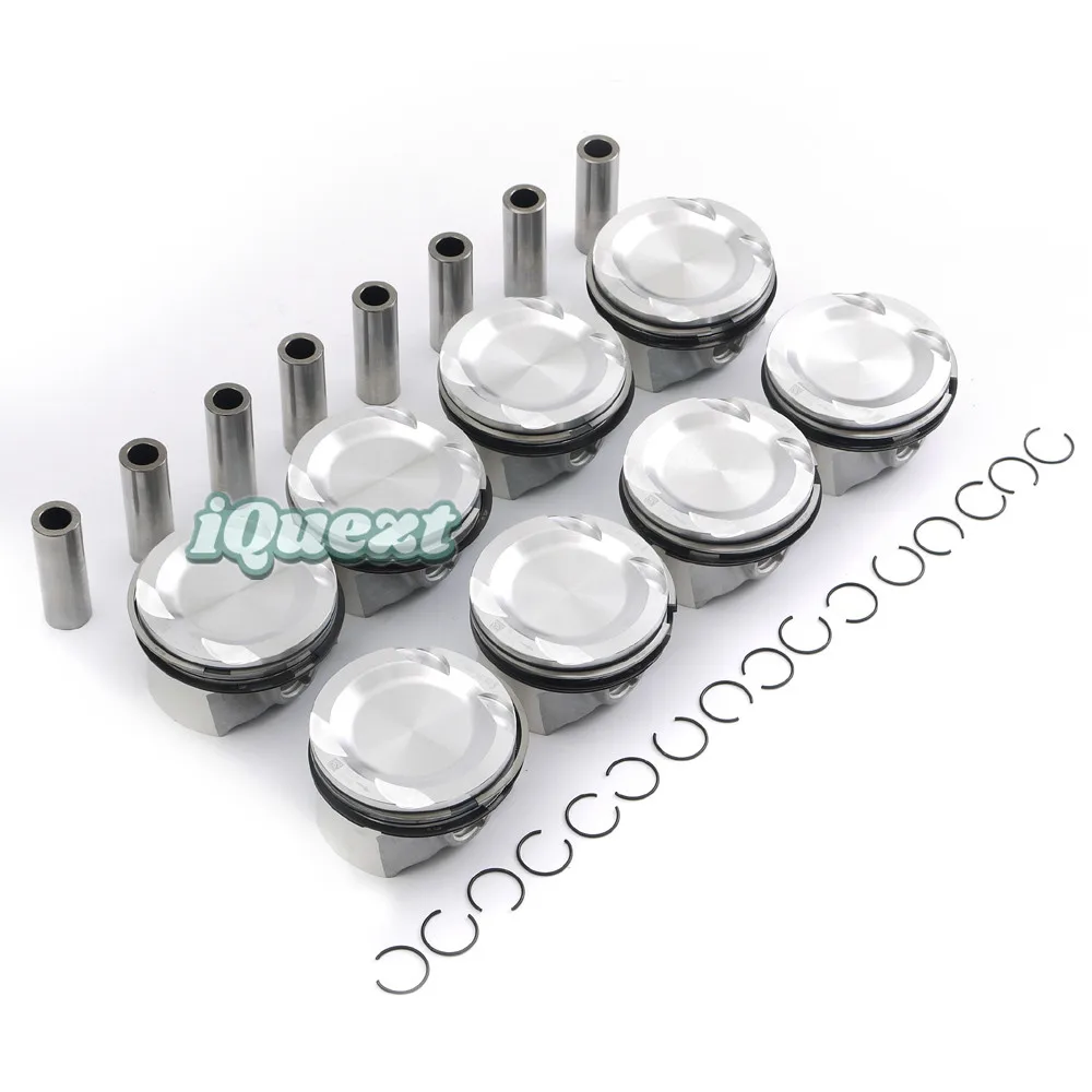 8x Pistons Rings Kit 11257598207 STD Mahle Φ89mm for BMW M5 M6 X5 X6 M E70 F10 S63B44 4.4L Turbocharged 4395CC V8 Engine