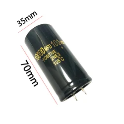 100V10000UF Volume 35x70mm Aluminium elektrolytische condensatoren 10000uf100v 100v10000mf 2200mf100v 100v3300MFD 4700MFD100Volt