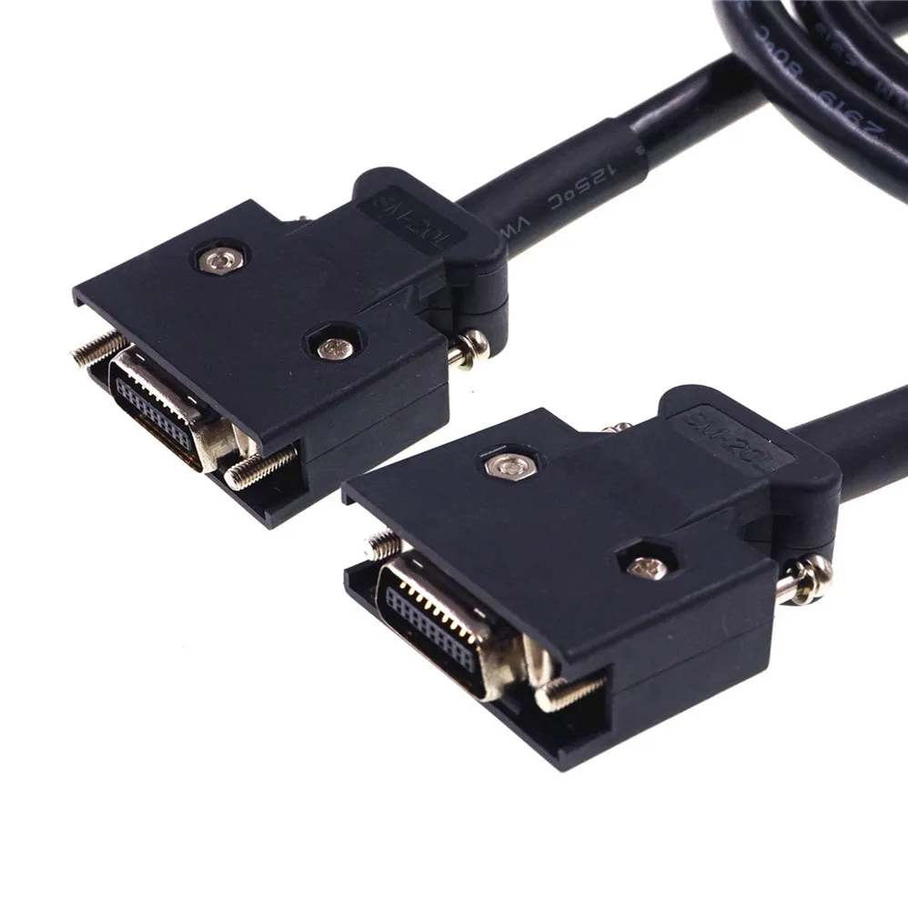 1 Piece SCSI Cable 20 Pin Servo Data Connector Extension MDR Male 10320 for Yaskawa Delta  Panasonic Mitsubishi