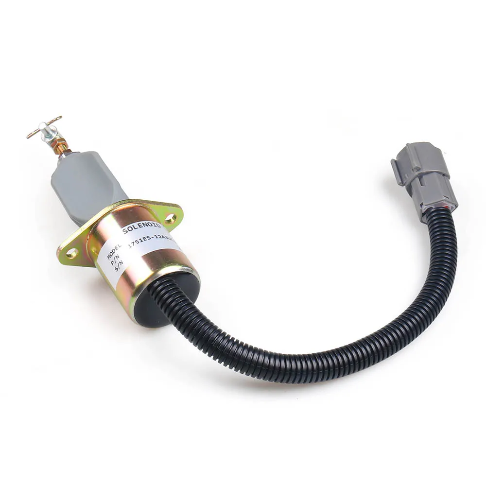 1751ES-12A3UC12B1S Fuel Shut Off Solenoid for Hyundai Excavator R60-5 R210-5 R335-7 For Yanmar engine 12V