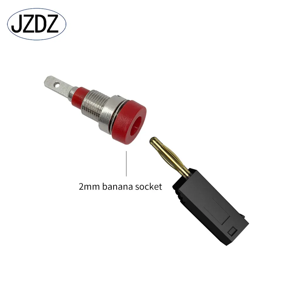 JZDZ 10pcs/lot 2mm Banana Plug Electrical Connector Adaptor 5 Colors J.10003