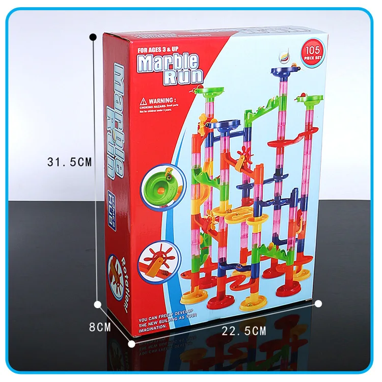 دوبلو 105 قطعة الرخام تشغيل الكرة المسار لعبة تجميع المتداول الشريحة ألعاب متململة للأطفال بنة عطلة هدية طفل مضحك