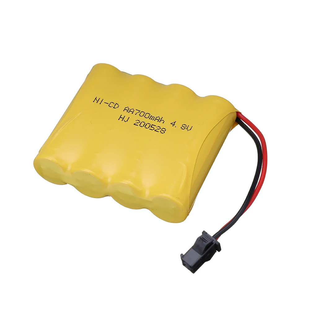 Ni-cd 4 * aa充電式バッテリーパック,4.8 v,700mah,リモコン玩具,車,トラック,タンク,ニッケル水素4.8ボルト,バッテリーSM-2P