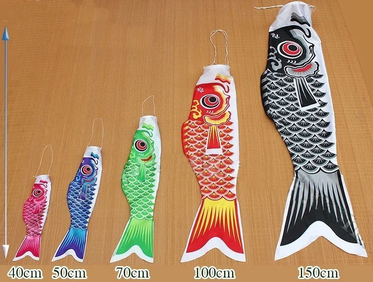 Koinobori Karpfen-Kletterfahnen Windsocken Koi Nobori Fisch-Drachen Kinder-Streamer Kinderzelt Konfetti-Flagge – Detail 3