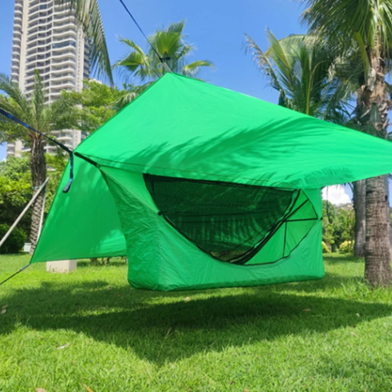 Mosquito Net Hammock Canopy Tent Large Space Anti Rollover Outdoor Camping Awning  Rainproof And Sunscreen Hanging Sun Shelter