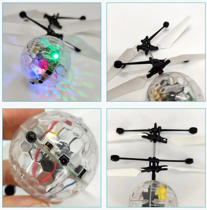 led magic flying ball Sensing Crystal Helicopter Induction Aircraft Toy Novelty Luminous Kids Toys Xmas Gift