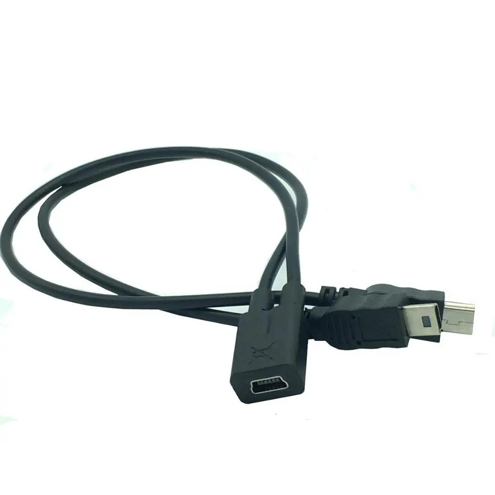 Micro/Mini USB to Micro/Mini USB 5P One point two charging cable ,1 Female to 2 Male Y Splitter Charging Extension Cable 30cm
