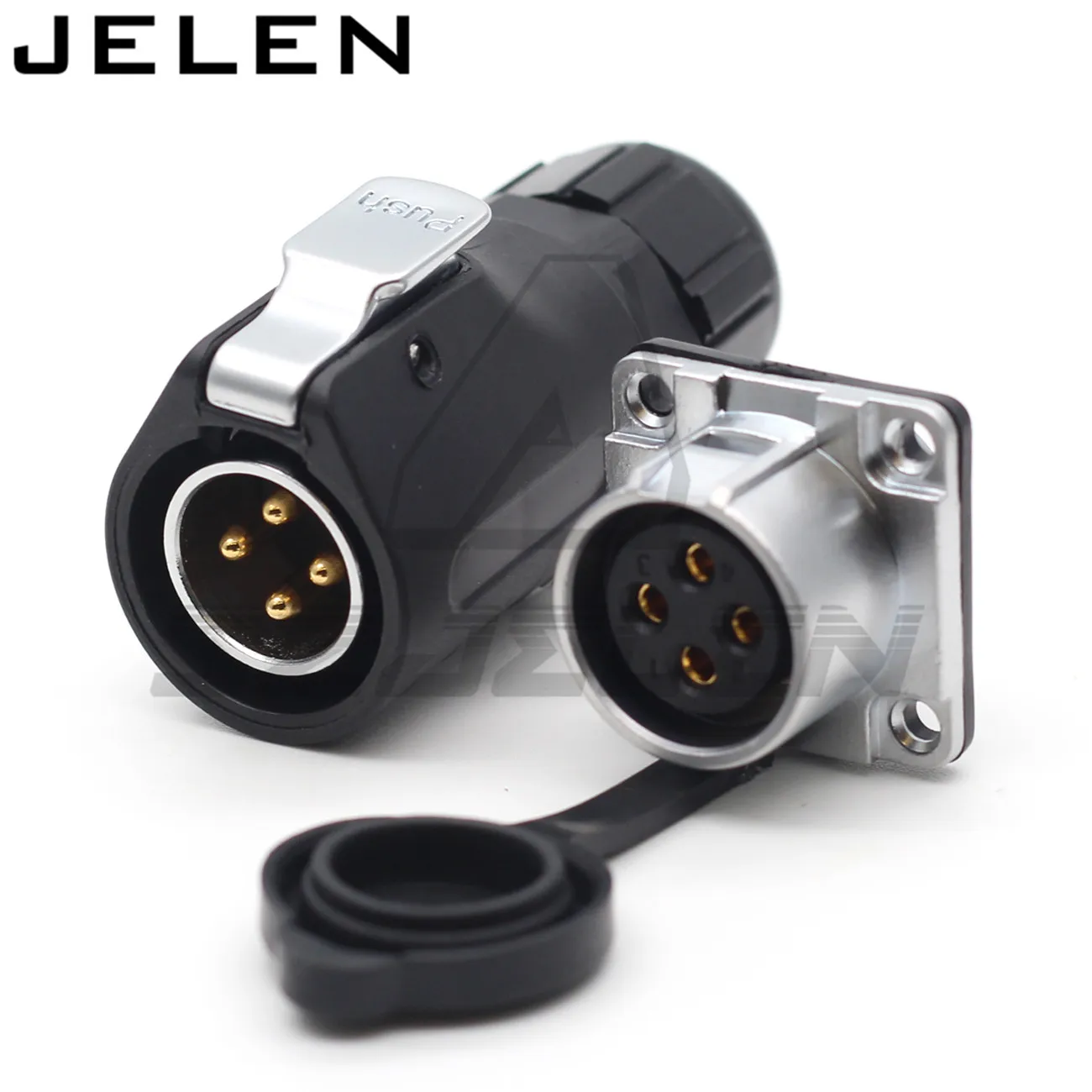 XHE20, IP67 2/3/4/5/6/7/8/9/10/12-pins waterdichte connector, M20 Paneelgemonteerde voedingskabelconnectorstekker en stopcontact