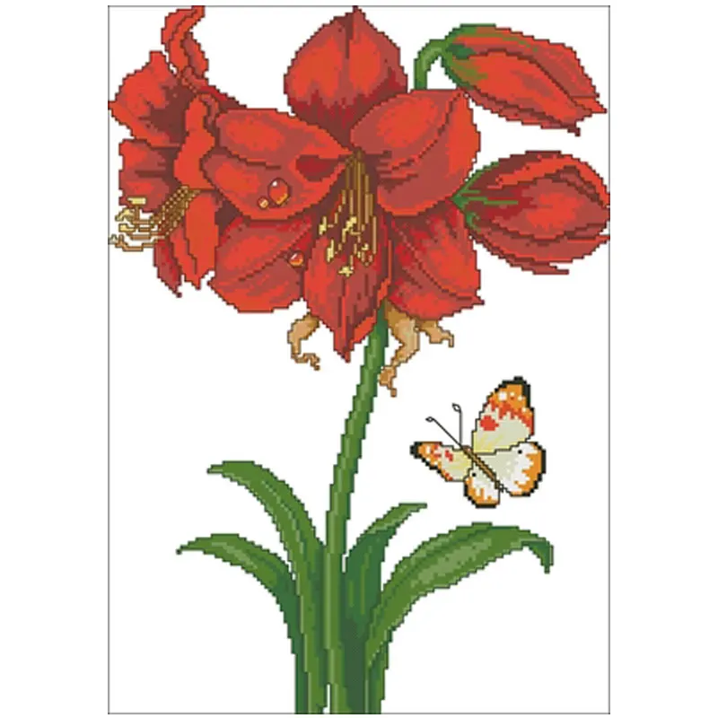 Tempting tulip patterns Counted Cross Stitch 11CT 14CT 18CT  DIY Chinese Cross Stitch Kits Embroidery Needlework Sets