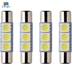 4PCS C5W Festoon T6 28MM 31MM For Car Vehicle Sun Visor Lights Interior Vanity Mirror Dome Map Bulbs 6615F 6614F 3021 3022 5050