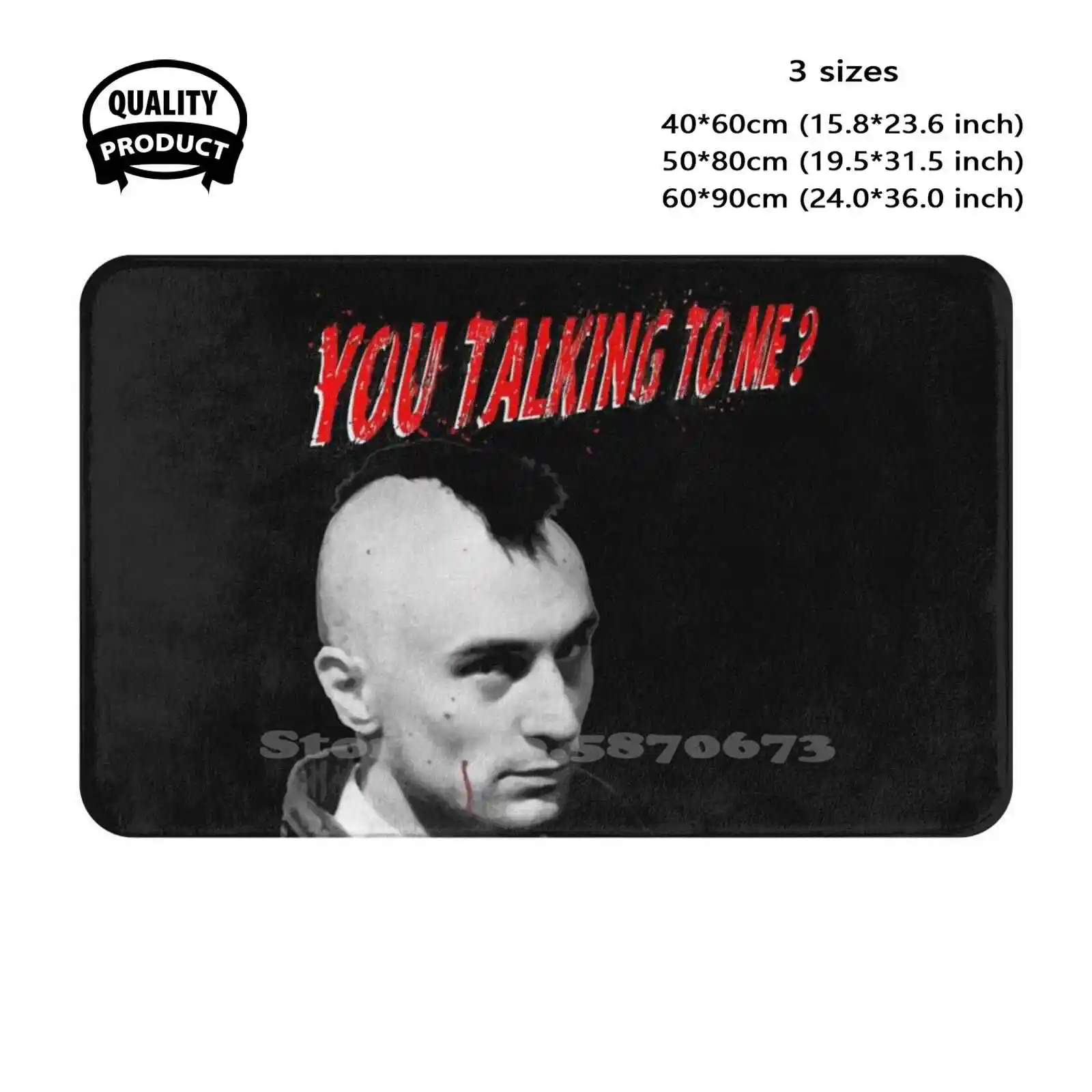 Talking To Me Soft Cushion Home Carpet Door Mat Car Rug Talking To Me Driver Taxi Movie Film Quote De Niro Robert Classic 70S