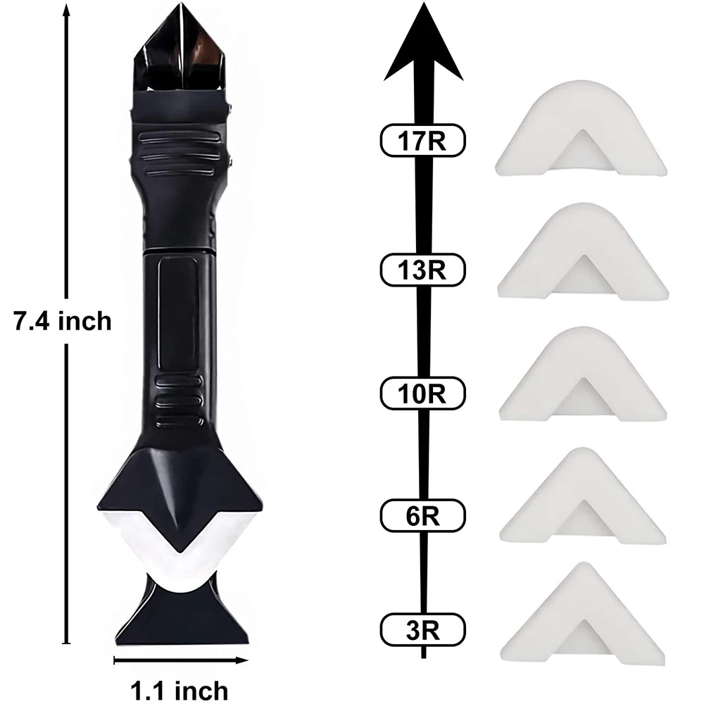 Hot 3In1 แก้วกาวมุม Scraper เครื่องมือกาวพลั่ว Binder Multifunctional พลั่วยางซิลิโคน Remover มุมตะเข็บพลั่ว
