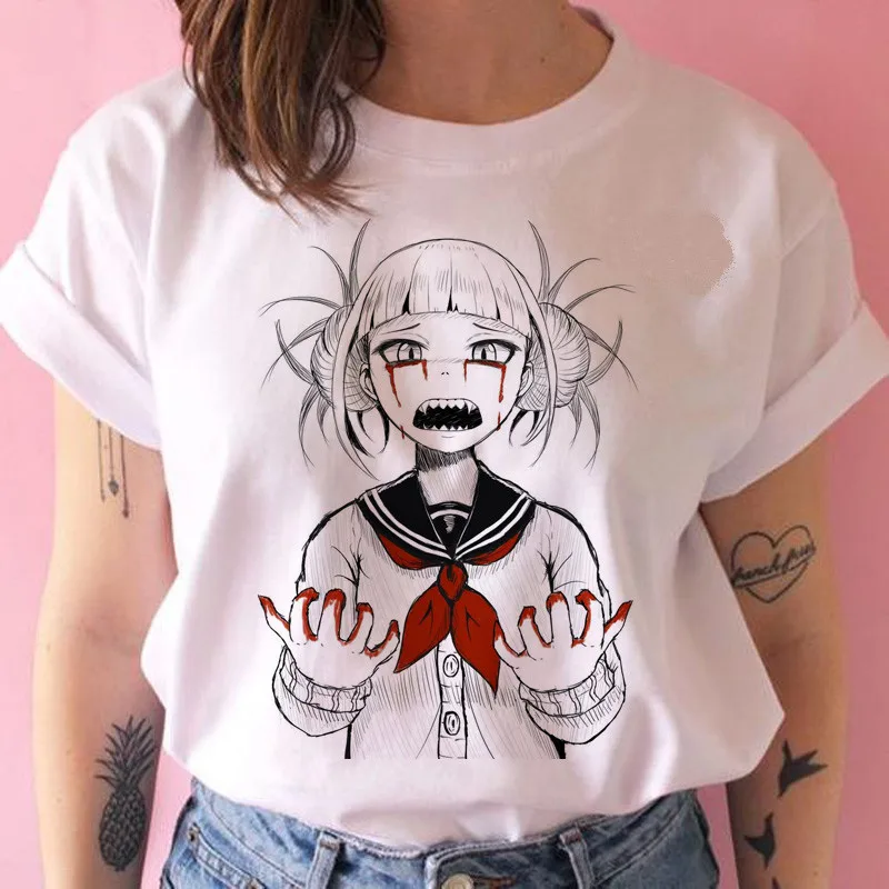 Senpai Himiko Toga Waifu Women T Shirt Anime Funny Kawaii 90s Japanese Tshirt Female Streetwear Clothes T-shirt Top Tee