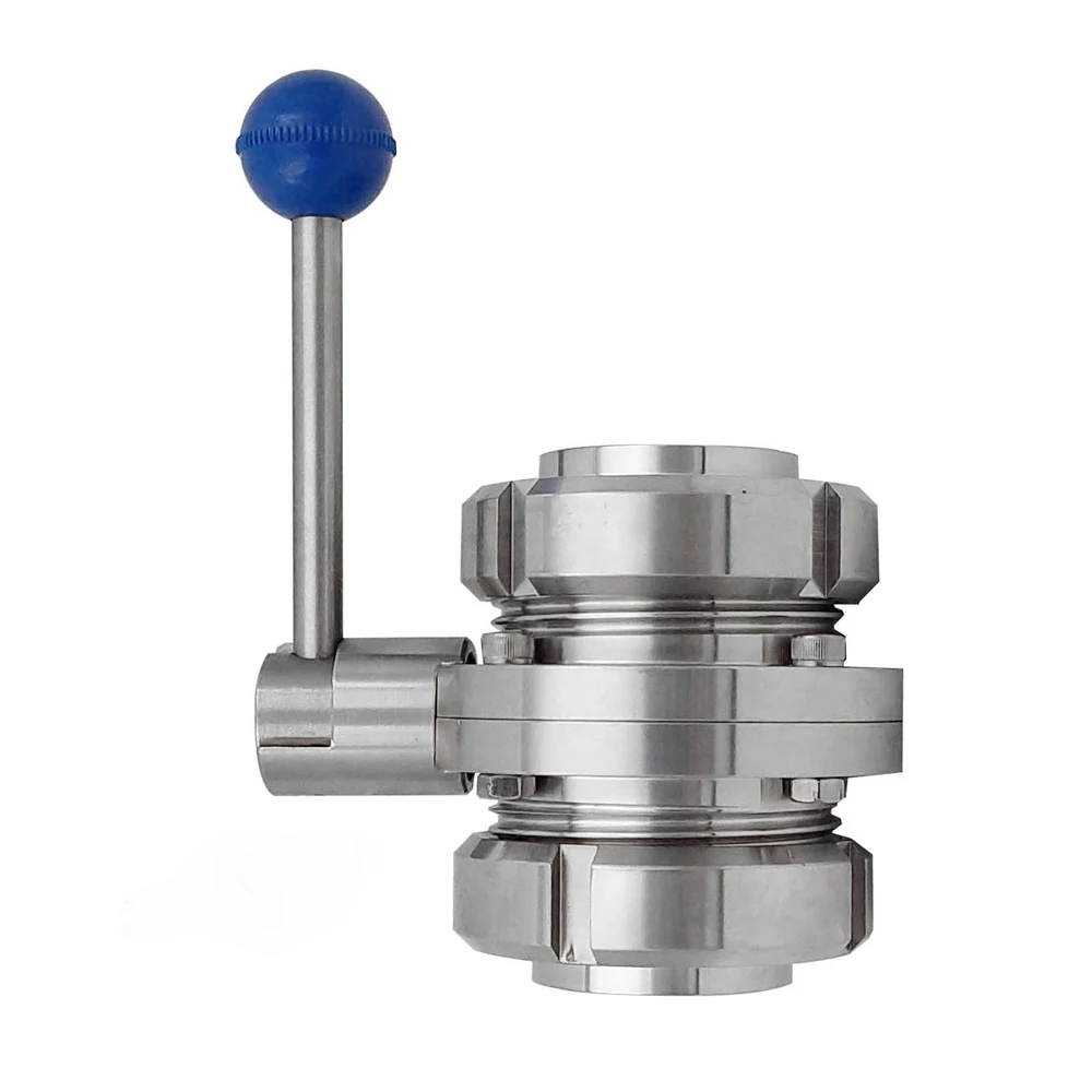 

Butterfly Valve Set with S-type Male Thread Stainless Steel SS304 Sanitary Butterfly Valve Set Manual Butterfly Valve