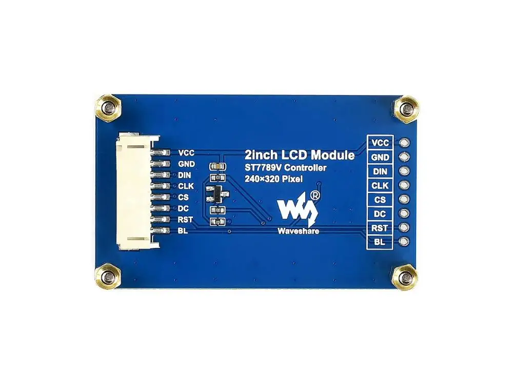 Resolução do módulo 240 × 320 do lcd de 2 polegadas, tela do ips com controlador incorporado, comunicando através da relação spi