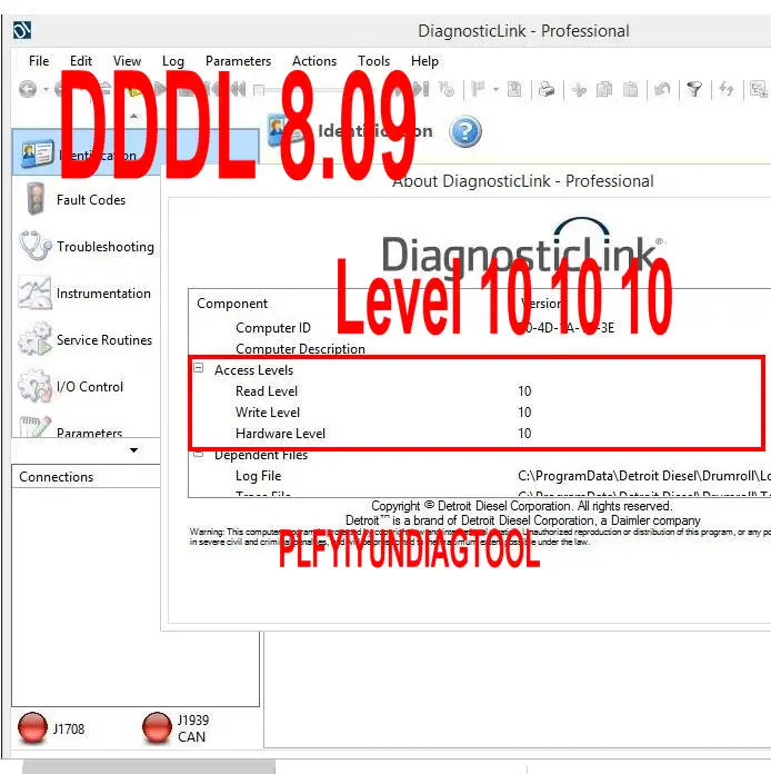 Detroit Diesel DiagnosticLink 8.09 SP2 Professional Level10 ( DDDL )+Locked and UNLOCK keygen Support Gray Parameters