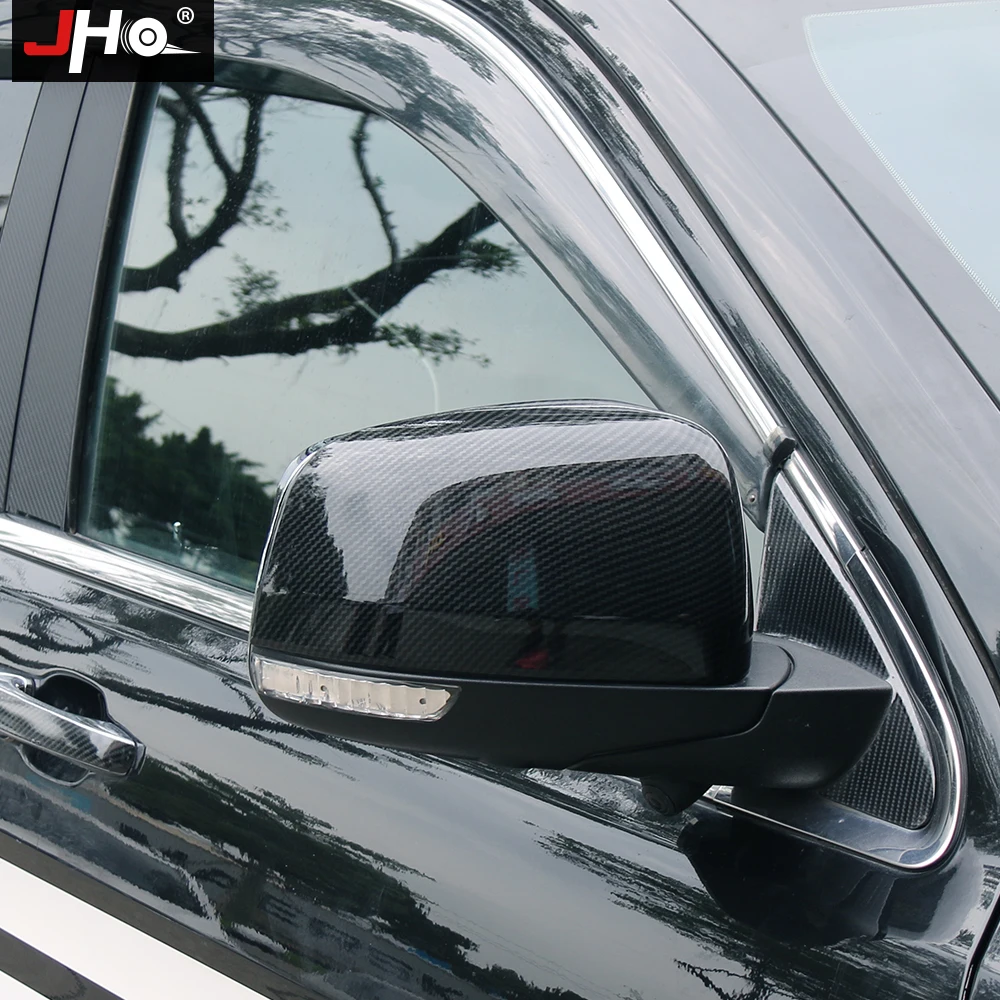 JHO Carbon Grain Car Side Rear View Mirror Cover Trim For Jeep Grand Cherokee 2011-2020 2019 2017 2016 2015 Limited WK2 2018