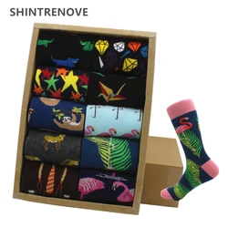 Hot Sale Men's Socks High Quality Combed Cotton Man Socks With Print Casual Clothing Happy Funny Socks For Men Gift