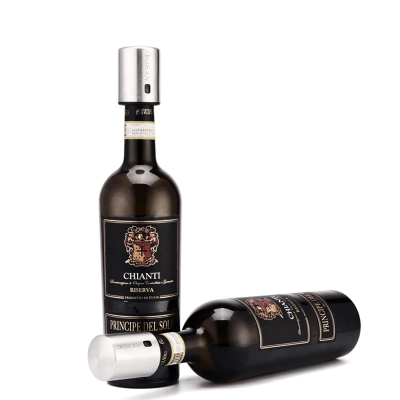 오리지널 서클 조이 스마트 와인 스토퍼, 스테인레스 스틸 진공 메모리, 전기 와인 스토퍼, 와인 코르크, 블랙