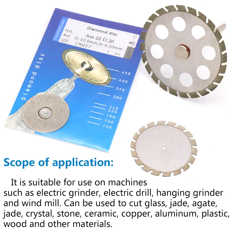 1 Buah 19-45Mm Piringan Berlian Mini Circular Saw Cutting Disc Grinding Wheel Abrasive Disc untuk Dremel Rotary Tools Jade Stone Blade