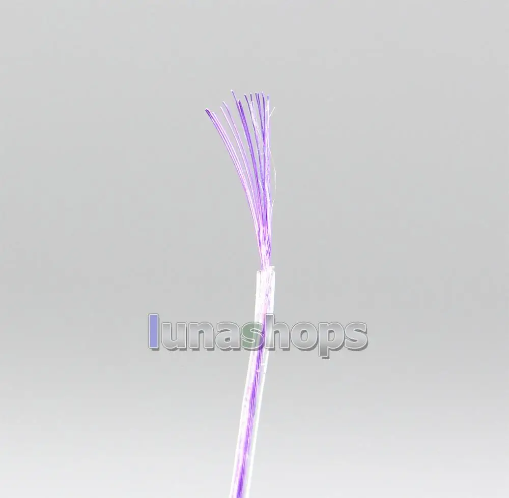 LN006509 Extreme Soft Purple Signal PU   Earphone Headphone DIY Bulk Cable 19*0.08 Dia:1.2mm