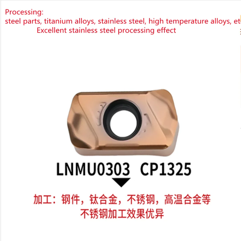 10 Chiếc Chất Lượng Cao LNMU0303ZER-MJ LOGU030310ER Xay Lắp Độ Cứng Cao Tắt Dần Cắt Hạt Nhanh Thức Ăn CNC Lắp LNMU0303
