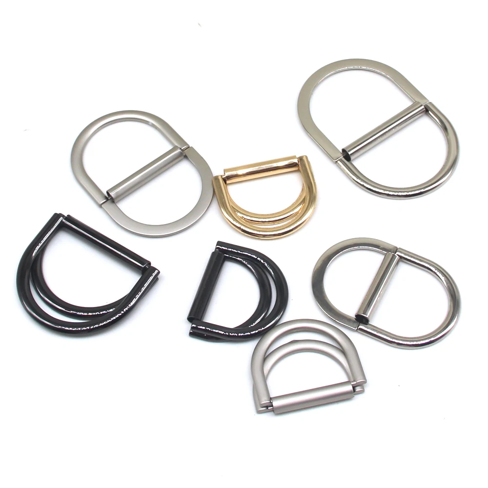 5pcs/lot half-rings Multi-Purpose Zinc Alloy Double D ring Handmade DIY Accessories for Luggage Belt Handbag Garment