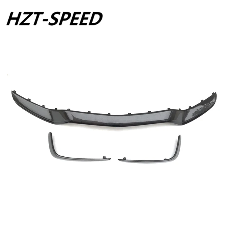 W205 Carbon Fiber Front Bumper Lip Diffuser Chin Shovel For Mercedes Benz C63 C63S AMG Coupe Sedan Original Car 2014-2019